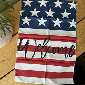 American Flag Welcome Garden Flag